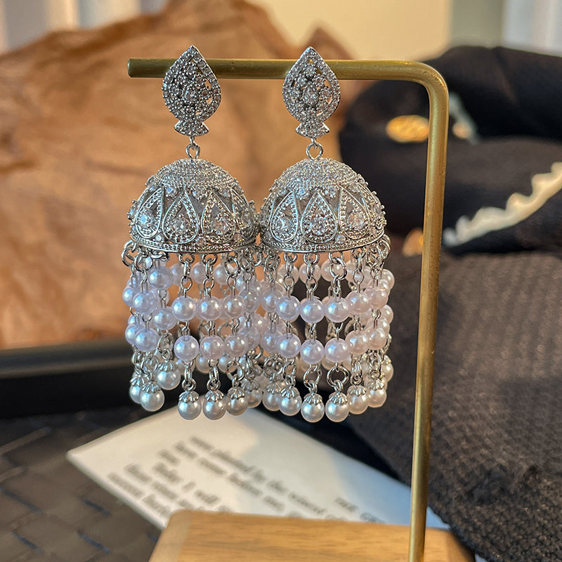 Pearl Lantern Hat Earrings