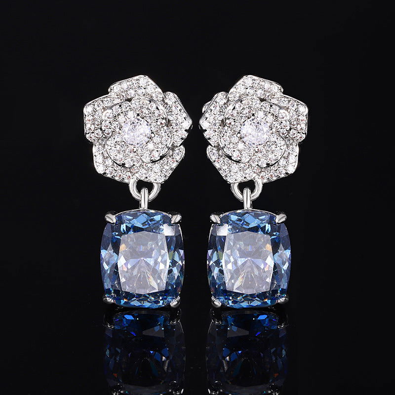 CAMELLIA RETRO ZIRCON EARRINGS - Remellia