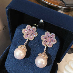 CHERRY BLOSSOM PENDANT EARRINGS - Remellia