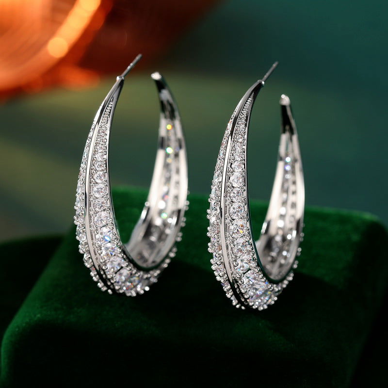 EXAGGERATED C-SHAPED EARRINGS - Remellia