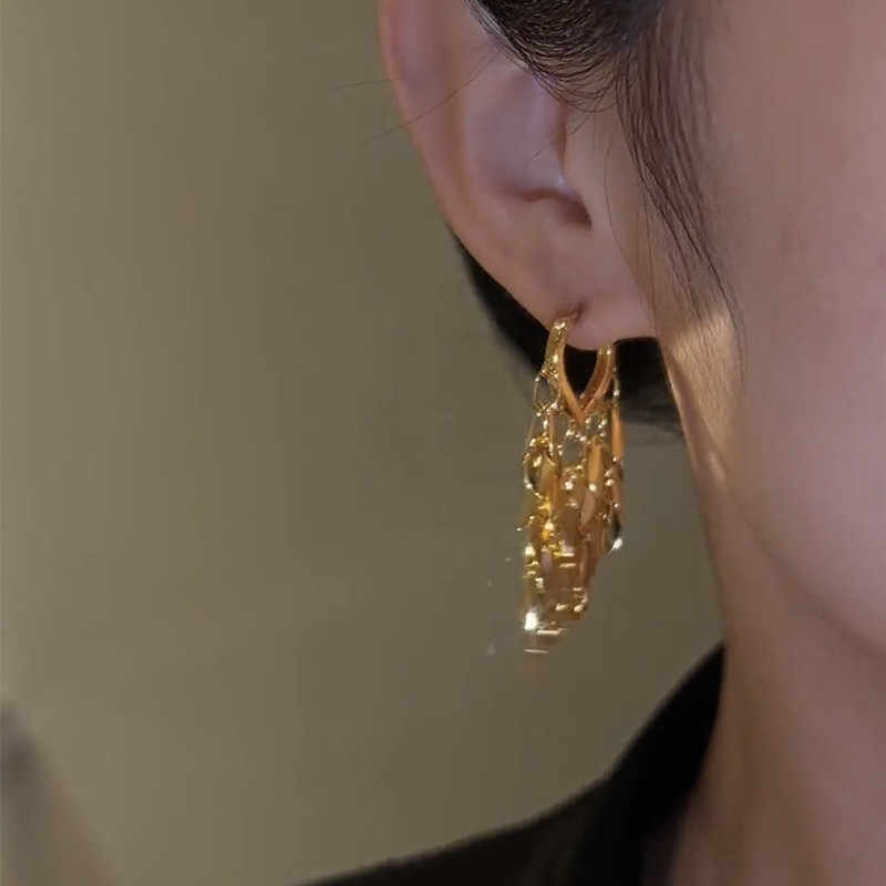 GOLDEN WHEAT TASSEL EARRINGS - Remellia