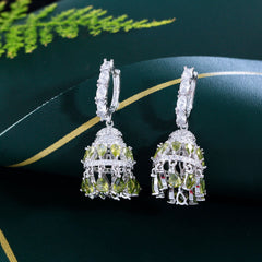 Green Zircon Jellyfish Hat Earrings - Remellia