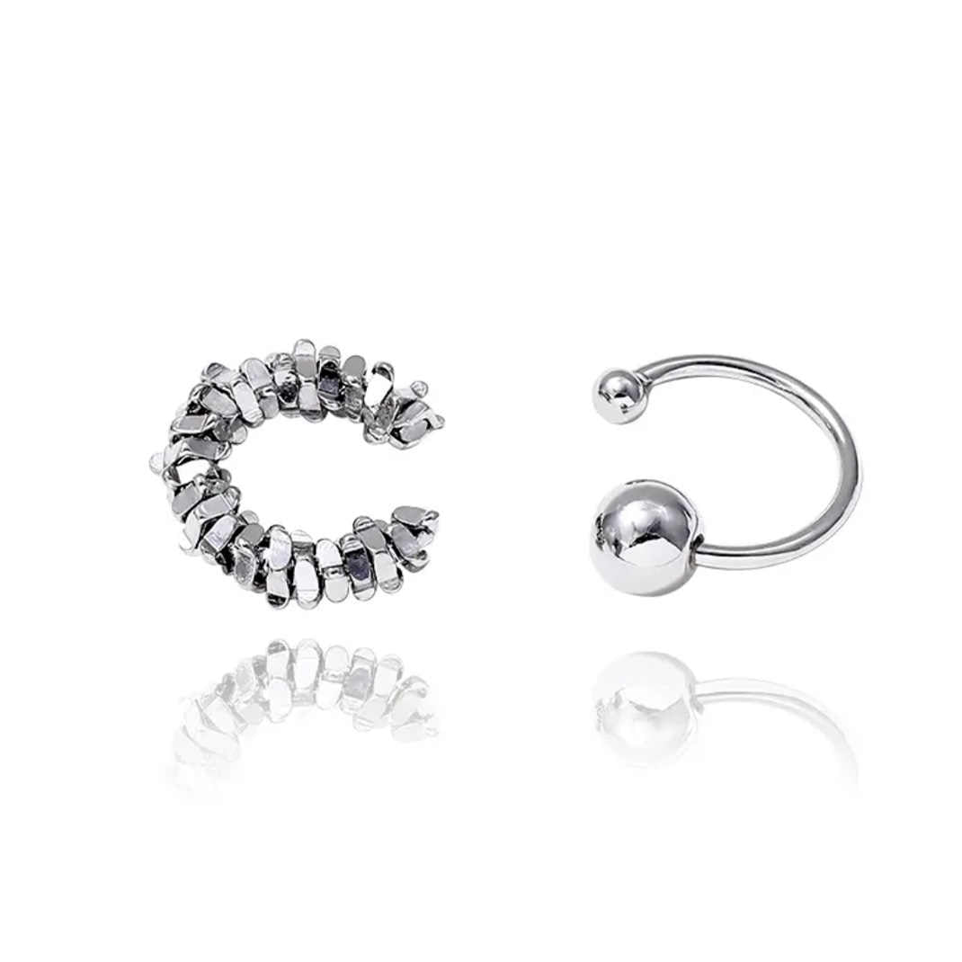 IRREGULAR ALLOY SWEET EAR CLIP TWO-PIECE SET - Remellia