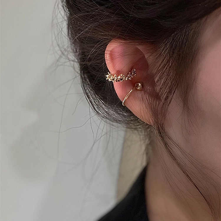 IRREGULAR ALLOY SWEET EAR CLIP TWO-PIECE SET - Remellia