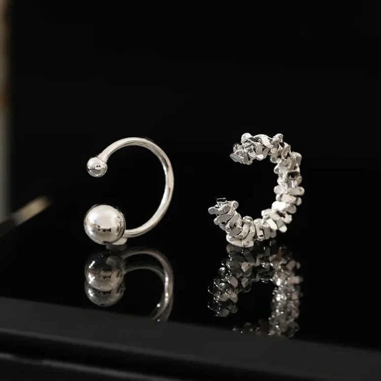 IRREGULAR ALLOY SWEET EAR CLIP TWO-PIECE SET - Remellia