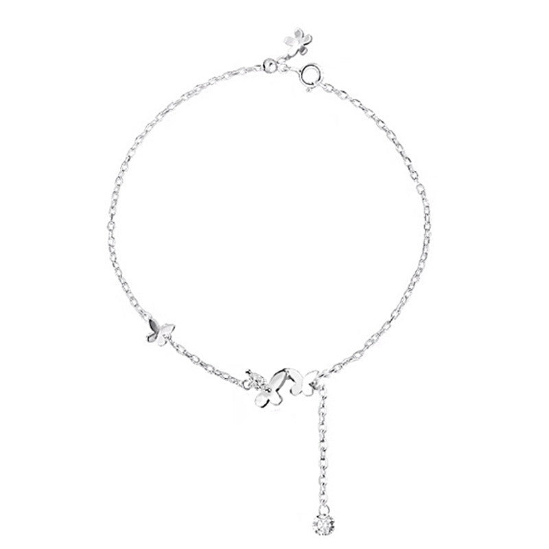 MINI BUTTERFLY THIN CHAIN PENDANT ANKLET - Remellia