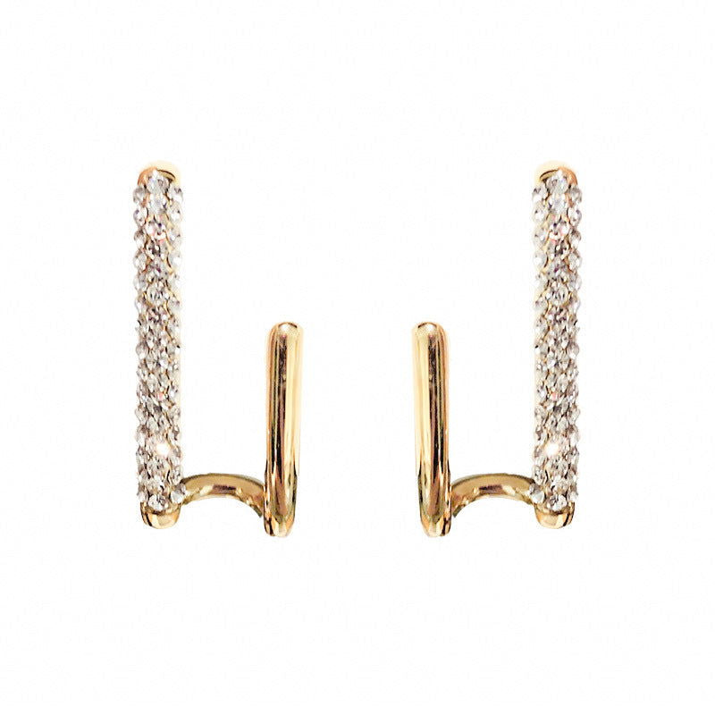 PARALLEL LINE SHAPED MODERN EARRINGS - Remellia