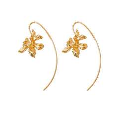 PHOENIX IRIS FLOWER METAL EAR HOOK - Remellia