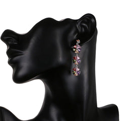 RAINBOW WINDMILL ZIRCON TASSEL EARRINGS - Remellia