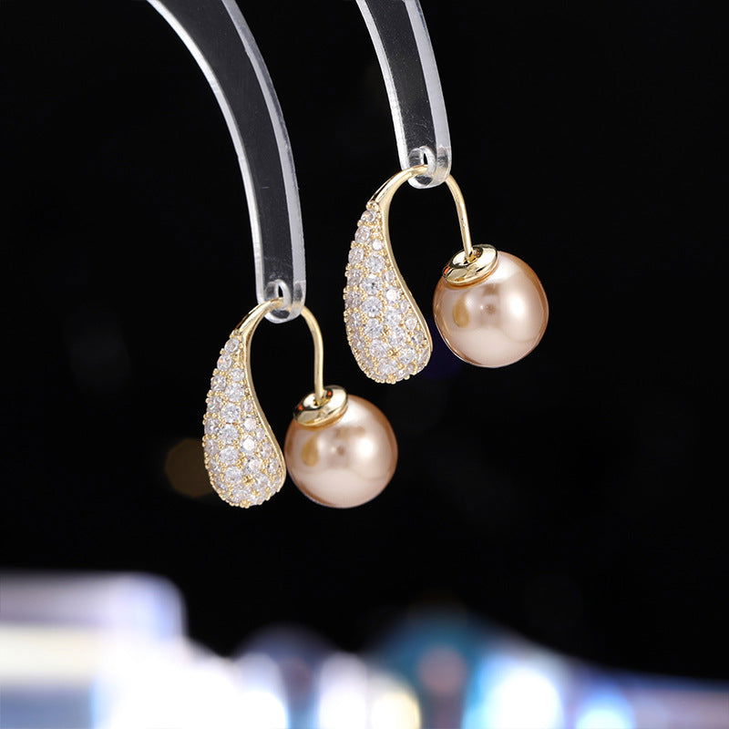 U-SHAPED ZIRCON BEAD EAR HOOK - Remellia