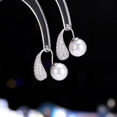 U-SHAPED ZIRCON BEAD EAR HOOK - Remellia