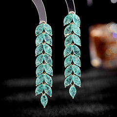 WHEAT EAR SHAPED ZIRCON EARRINGS - Remellia