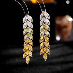 WHEAT EAR SHAPED ZIRCON EARRINGS - Remellia